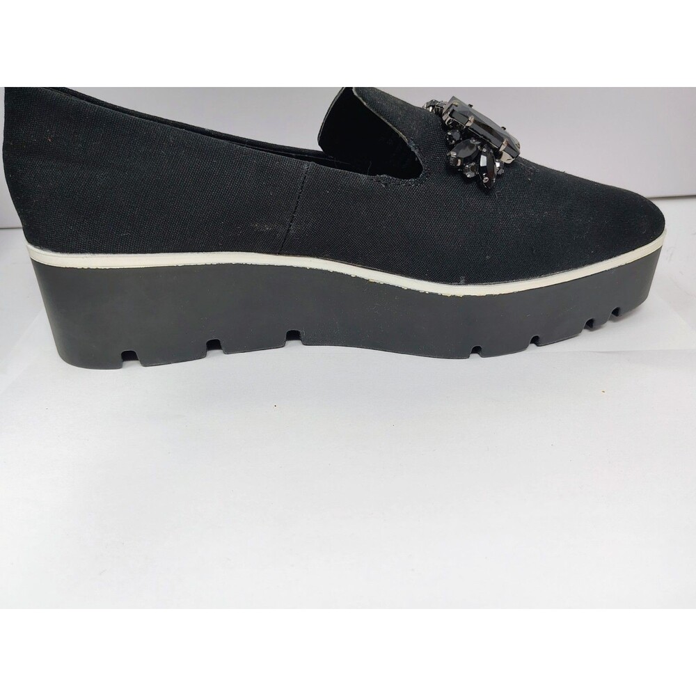 Karl Lagerfeld Paris Bri Loafer Flats Slip On Shoes Black Rhinestone Womens 7M - Picture 6 of 9